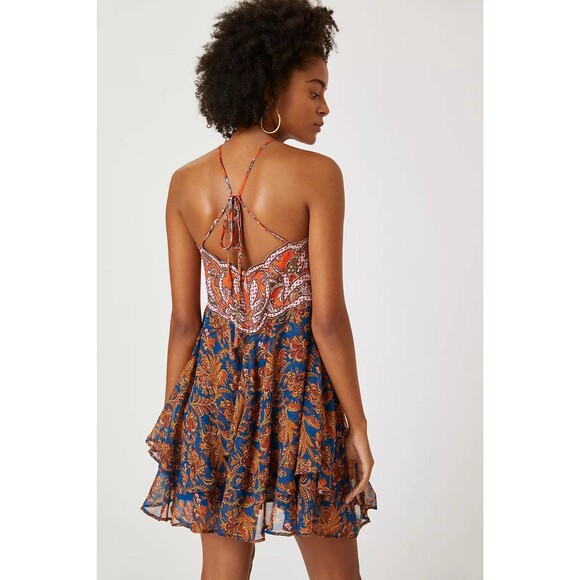 Anthropologie Halter Applique Mini Dress 18W - Picture 2 of 9